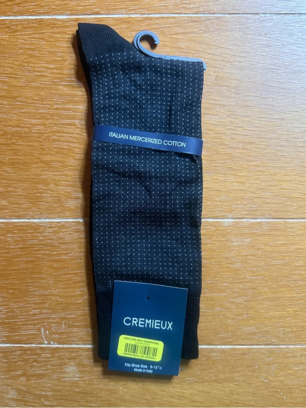 Men’s Daniel Cremieux Black Dress Socks with Subtle Dot Texture